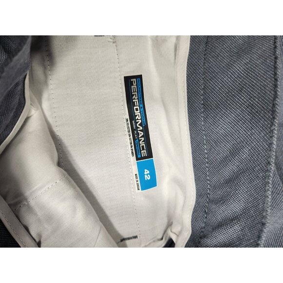 Roundtree & Yorke Mens Performance Shorts 42 Waist Classic Fit Flat Front Blue - Picture 5 of 7